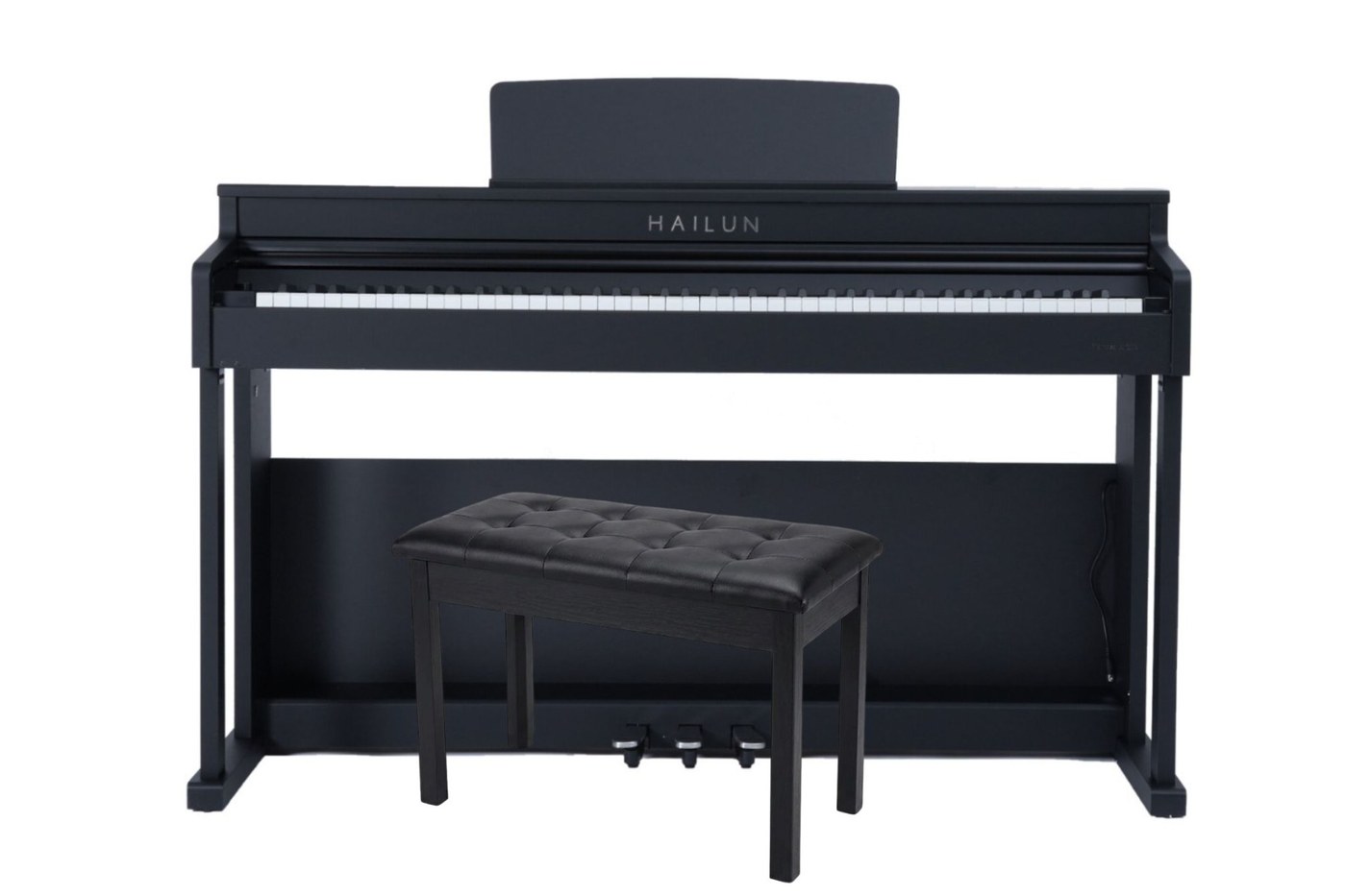 Piano digital Bulara Hailun H202 série Elegance preto com banqueta