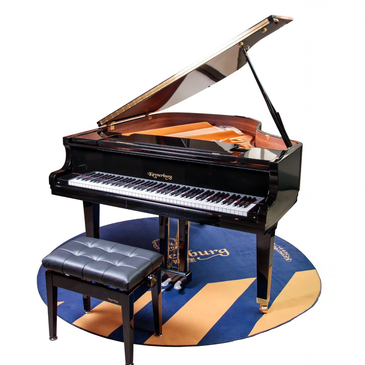 Piano de cauda Kayserburg GH160 Decorative Grand preto polido