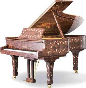 Piano de cauda Kayserburg GH212 Jemi Concert Grand com marchetaria