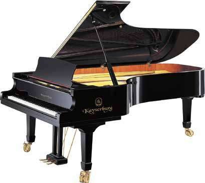 Piano de cauda de concerto Kayserburg GH277 Concert Grand preto polido