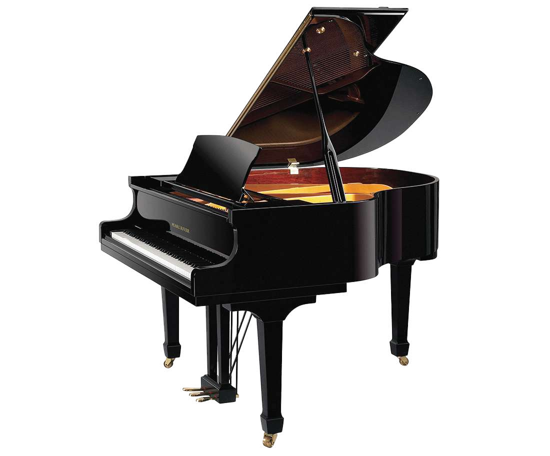 Piano de cauda Pearl River GP150 preto polido