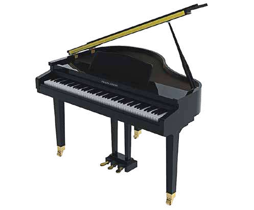 Piano de cauda digital Pearl River GP6100 preto polido