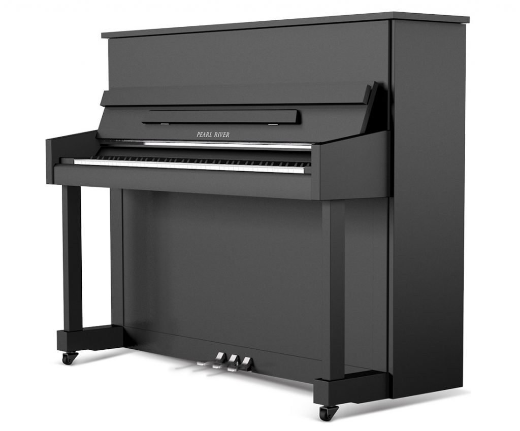 Piano vertical Pearl River UP-118T acústico e digital com sistema Silent QU1