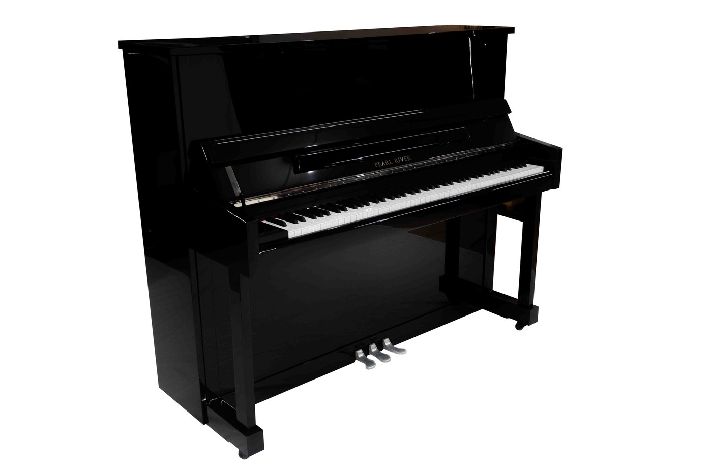 Piano vertical Pearl River UP126T Contempo Series preto polido com Silent