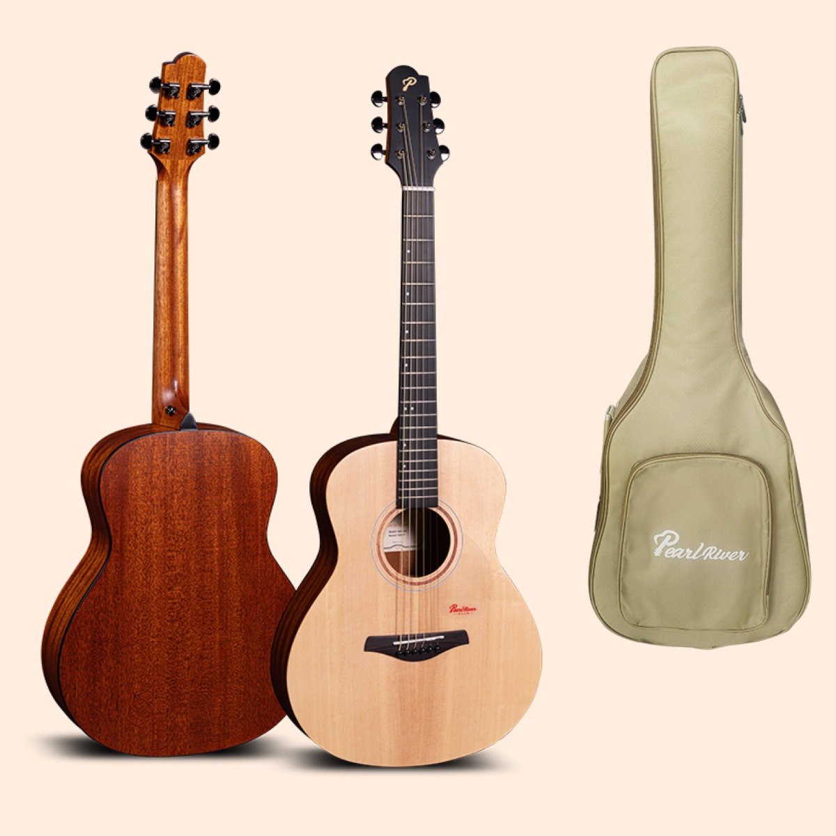 Violão eletroacústico Pearl River S26-G36 EQ Grand Auditorium com bag